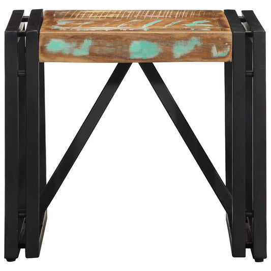 Coffee Table Multicolour 40x40x35 cm Solid Wood Reclaimed Coffee Table Multicolour 40x40x35 cm Solid Wood Reclaimed