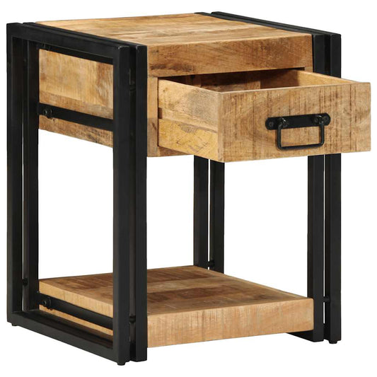 Bedside Cabinet 40x40x50 cm Solid Rough Wood Mango Bedside Cabinet 40x40x50 cm Solid Rough Wood Mango