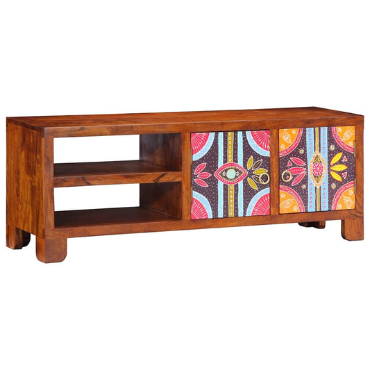 TV Cabinet Multicolour 110x30x40 Solid Wood Acacia TV Cabinet Multicolour 110x30x40 Solid Wood Acacia
