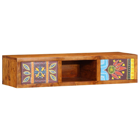 Wall-mounted TV Cabinet Multicolour 100x30x22 Solid Wood Acacia Wall-mounted TV Cabinet Multicolour 100x30x22 Solid Wood Acacia