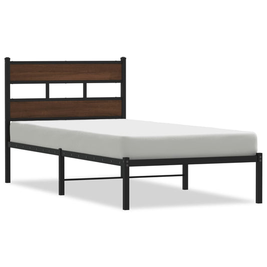 Bed Frame without Mattress with Headboard Brown Oak 80x200 cm Bed Frame without Mattress with Headboard Brown Oak 80x200 cm