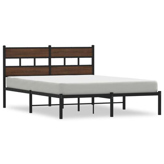 Bed Frame without Mattress with Headboard Brown Oak 140x190 cm Bed Frame without Mattress with Headboard Brown Oak 140x190 cm