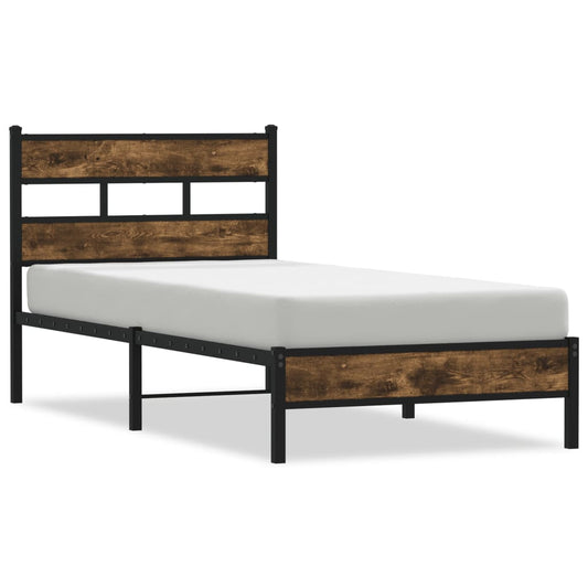 Bed Frame without Mattress with Headboard Sonoma Oak 90x190 cm Single Bed Frame without Mattress with Headboard Sonoma Oak 90x190 cm Single