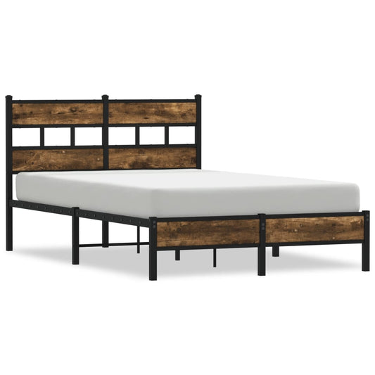 Bed Frame without Mattress with Headboard Sonoma Oak 120x190 cm Small Double Bed Frame without Mattress with Headboard Sonoma Oak 120x190 cm Small Double