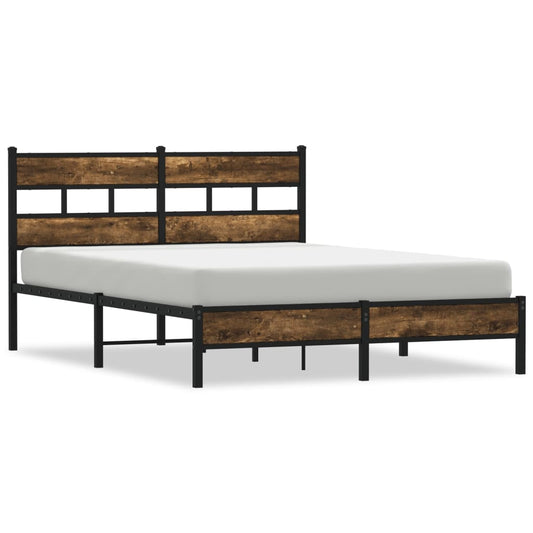 Bed Frame without Mattress with Headboard Sonoma Oak 150x200 cm King Size Bed Frame without Mattress with Headboard Sonoma Oak 150x200 cm King Size