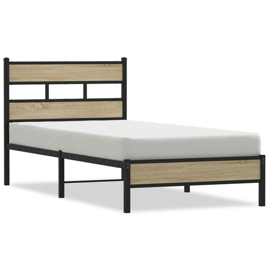 Bed Frame without Mattress Sonoma Oak 90x190 cm Single Engineered Wood Bed Frame without Mattress Sonoma Oak 90x190 cm Single Engineered Wood