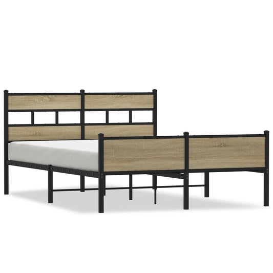 Bed Frame without Mattress Sonoma Oak 140x190 cm Engineered Wood Bed Frame without Mattress Sonoma Oak 140x190 cm Engineered Wood