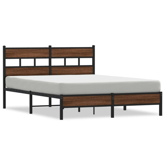 Bed Frame without Mattress Brown Oak 160x200 cm Engineered Wood Bed Frame without Mattress Brown Oak 160x200 cm Engineered Wood