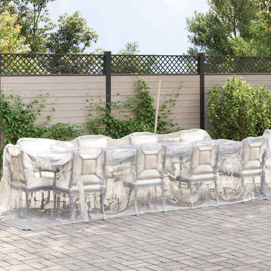 Clear Tarpaulin with Eyelets 2x12 m Polyethylene Clear Tarpaulin with Eyelets 2x12 m Polyethylene