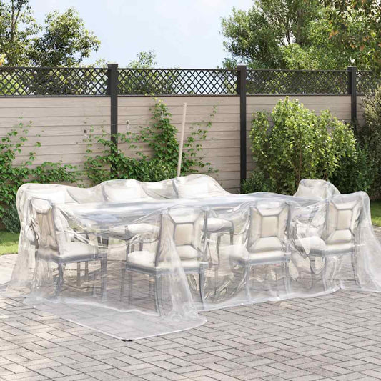 Clear Tarpaulin with Eyelets 5x5 m Polyethylene Clear Tarpaulin with Eyelets 5x5 m Polyethylene