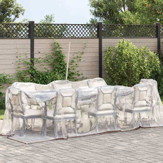 Clear Tarpaulin with Eyelets 2x8 m Polyethylene Clear Tarpaulin with Eyelets 2x8 m Polyethylene
