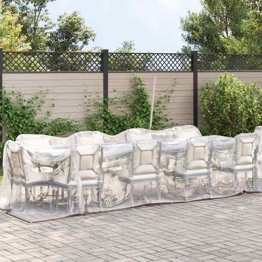 Clear Tarpaulin with Eyelets 2x12 m Polyethylene Clear Tarpaulin with Eyelets 2x12 m Polyethylene