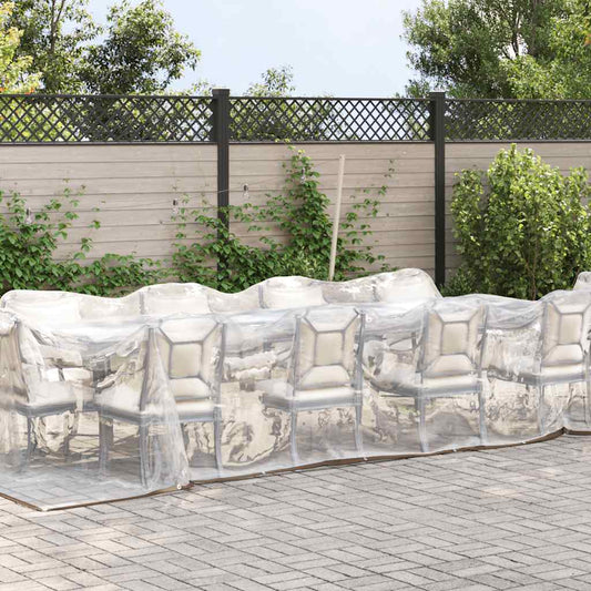 Clear Tarpaulin with Eyelets 3x8 m Polyethylene Clear Tarpaulin with Eyelets 3x8 m Polyethylene