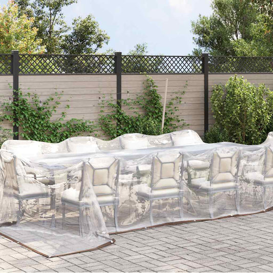 Clear Tarpaulin with Eyelets 5x6 m Polyethylene Clear Tarpaulin with Eyelets 5x6 m Polyethylene
