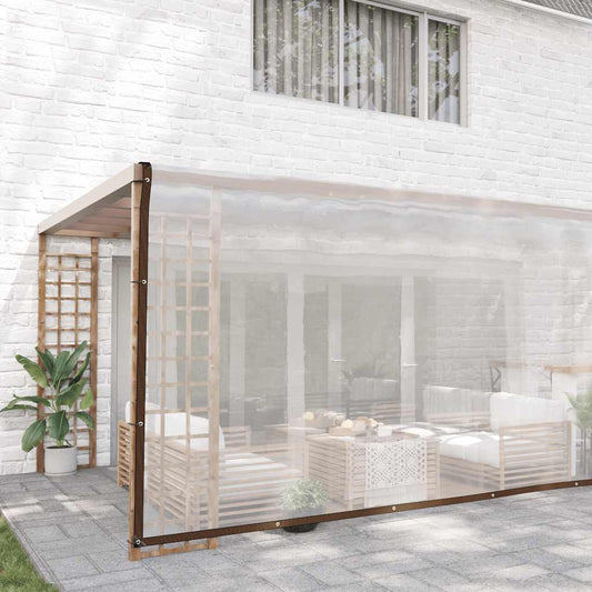 Clear Tarpaulin with Eyelets 5x12 m Polyethylene Clear Tarpaulin with Eyelets 5x12 m Polyethylene