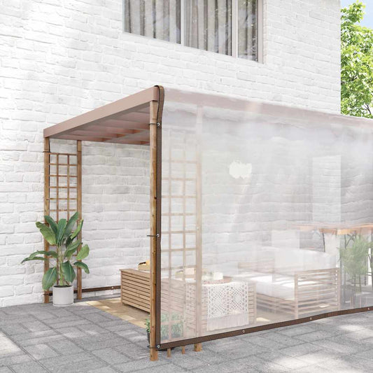 Clear Tarpaulin with Eyelets 8x8 m Polyethylene Clear Tarpaulin with Eyelets 8x8 m Polyethylene