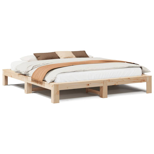 Bed Frame without Mattress 200x200 cm Solid Wood Pine Bed Frame without Mattress 200x200 cm Solid Wood Pine