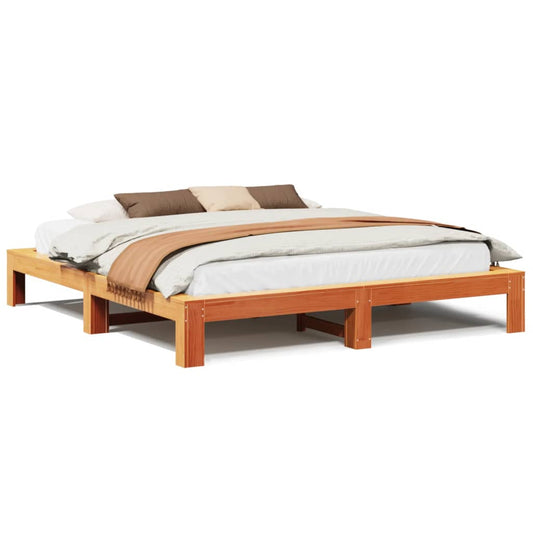 Bed Frame without Mattress Wax Brown 180x200 cm Super King Solid Wood Pine Bed Frame without Mattress Wax Brown 180x200 cm Super King Solid Wood Pine