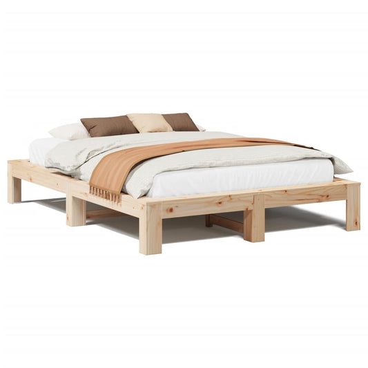 Bed Frame without Mattress 140x190 cm Solid Wood Pine Bed Frame without Mattress 140x190 cm Solid Wood Pine