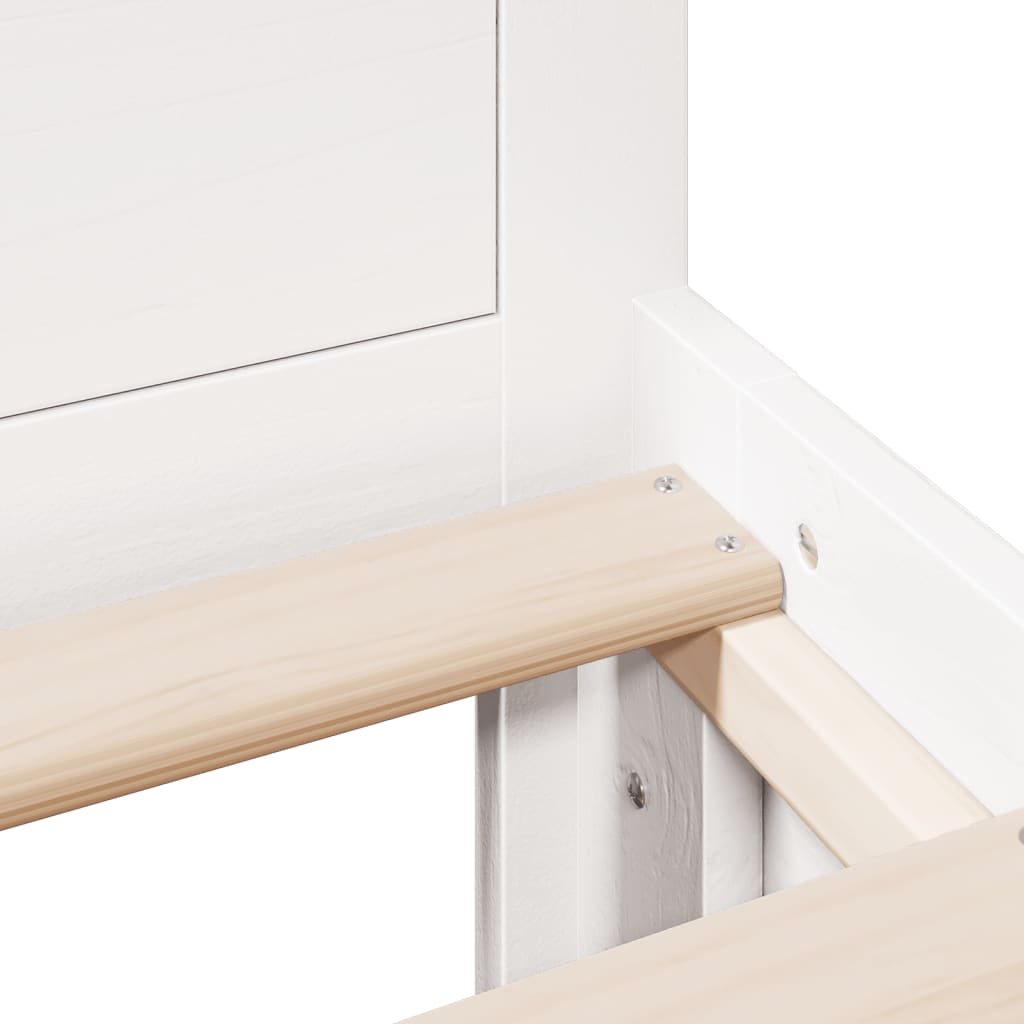 Bed Frame without Mattress with Headboard White 150x200 cm