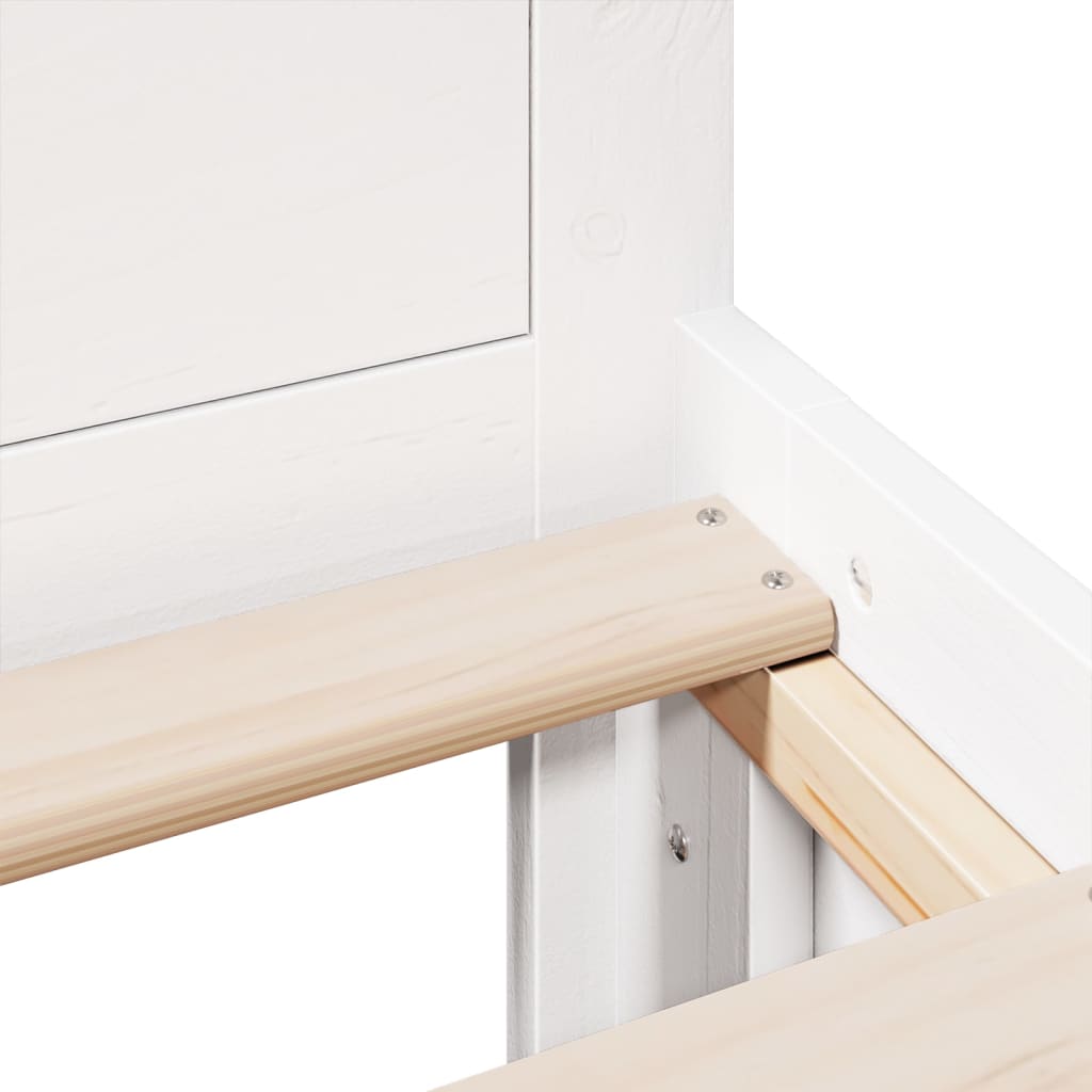 Bed Frame without Mattress with Headboard White 120x200 cm