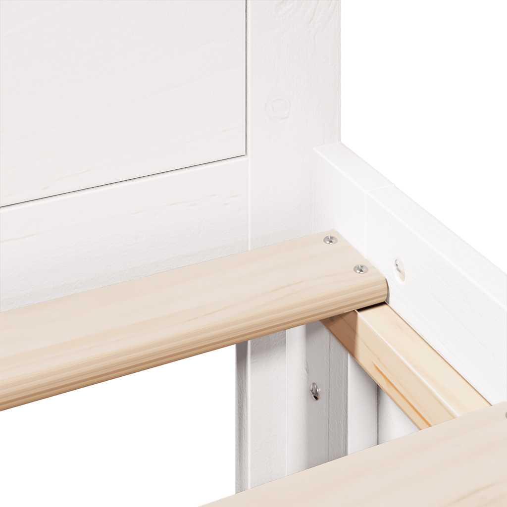 Bed Frame without Mattress with Headboard White 120x190 cm