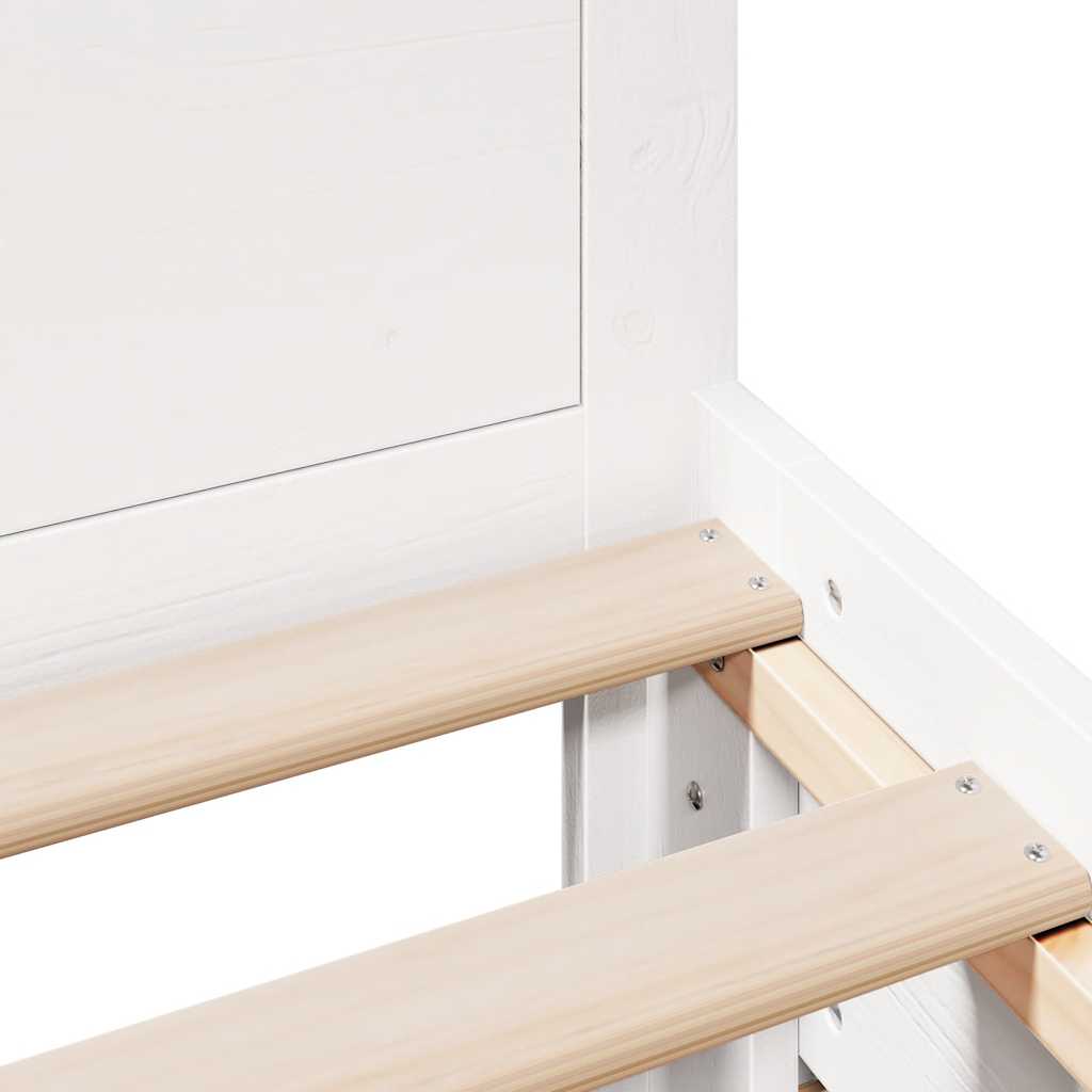 Bed Frame without Mattress with Headboard White 90x190 cm
