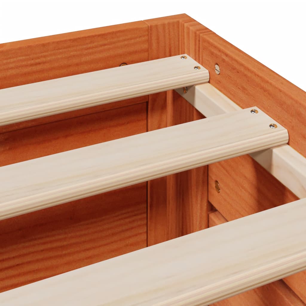Bed Frame without Mattress with Drawers Wax Brown 75x190 cm