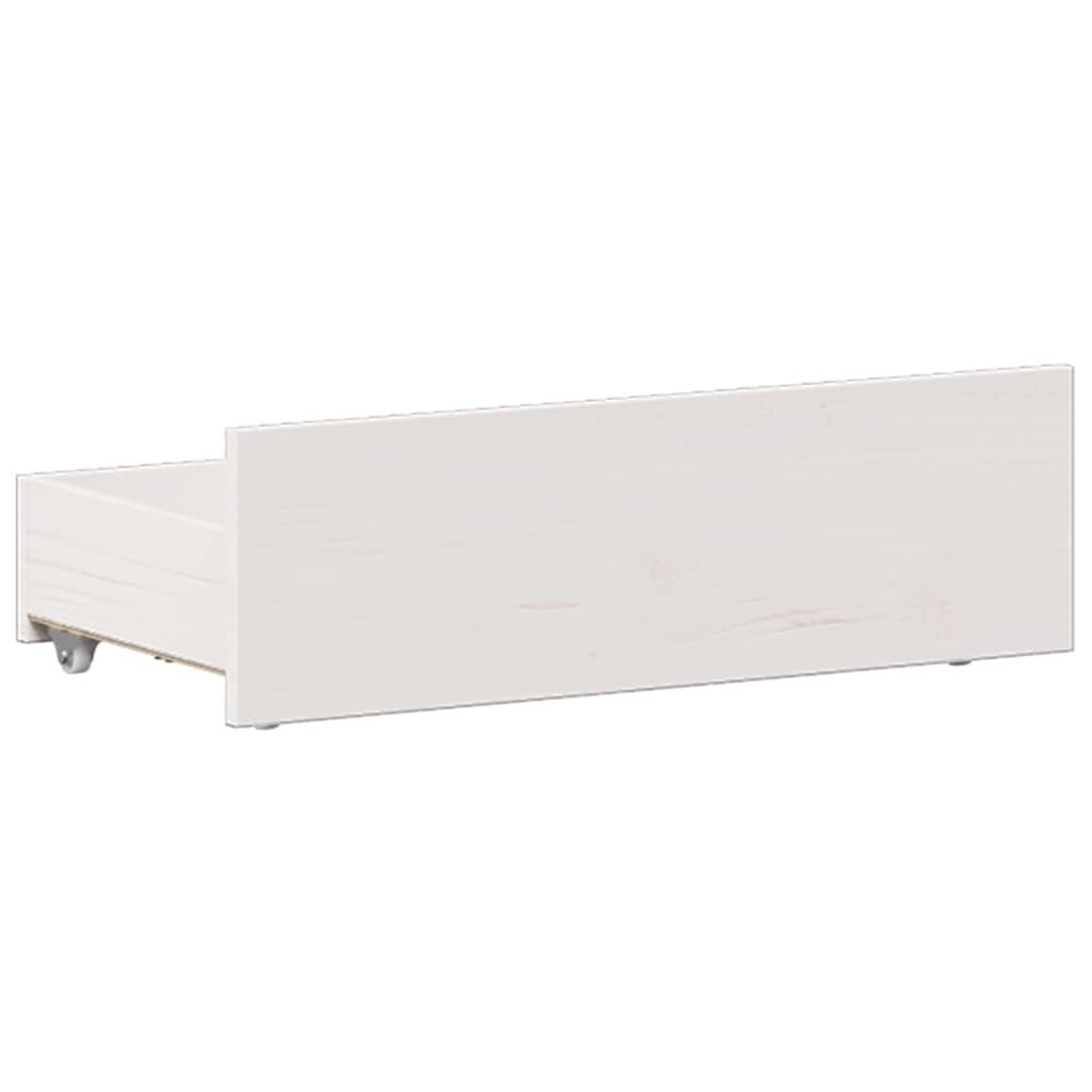 Bookcase Bed without Mattress White 75x190 cm Small Single Solid Wood Pine