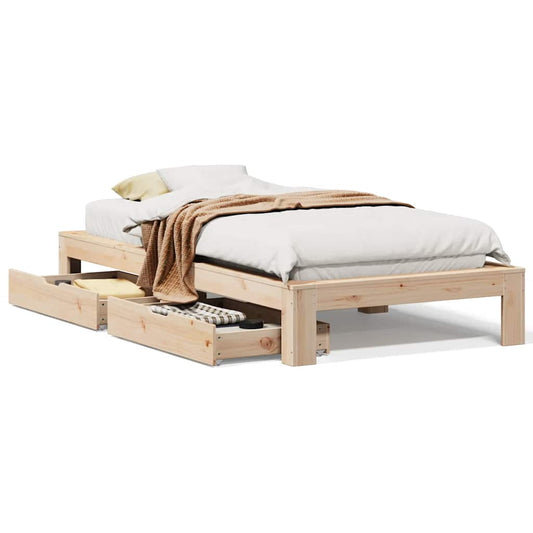 Bed Frame without Mattress 90x190 cm Single Solid Wood Pine Bed Frame without Mattress 90x190 cm Single Solid Wood Pine