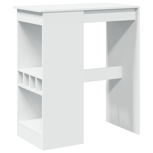 Bar Table with Racks White 90x47.5x103.5 cm Engineered Wood Bar Table with Racks White 90x47.5x103.5 cm Engineered Wood