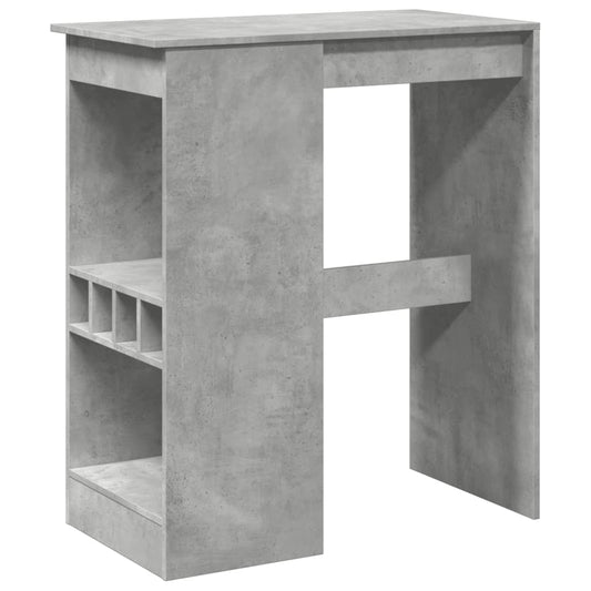 Bar Table with Racks Concrete Grey 90x47.5x103.5 cm Bar Table with Racks Concrete Grey 90x47.5x103.5 cm