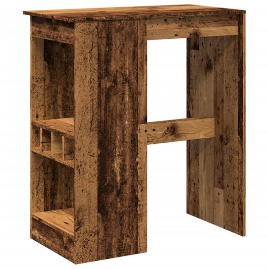 Bar Table with Racks Old Wood 90x47,5x103,5 cm Engineered Wood Bar Table with Racks Old Wood 90x47,5x103,5 cm Engineered Wood