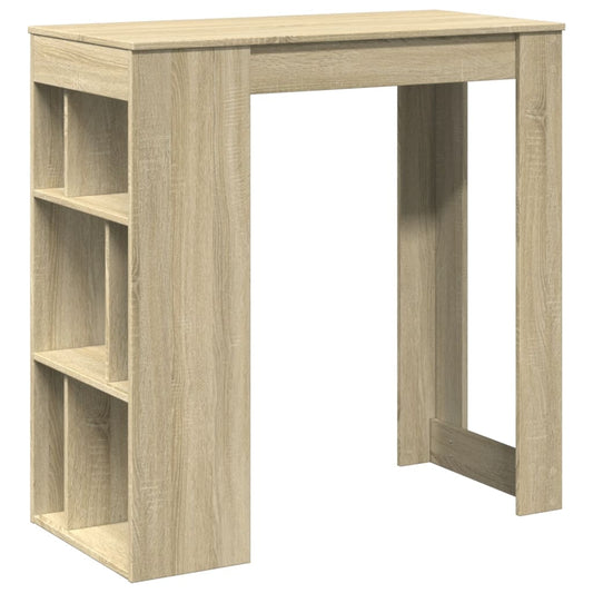Bar Table with Racks Sonoma Oak 102x50x103.5 cm Engineered Wood Bar Table with Racks Sonoma Oak 102x50x103.5 cm Engineered Wood