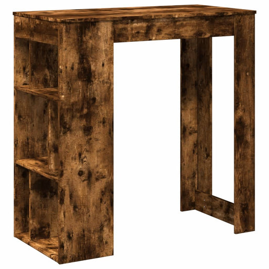 Bar Table with Racks Smoked Oak 102x50x103.5 cm Engineered Wood Bar Table with Racks Smoked Oak 102x50x103.5 cm Engineered Wood