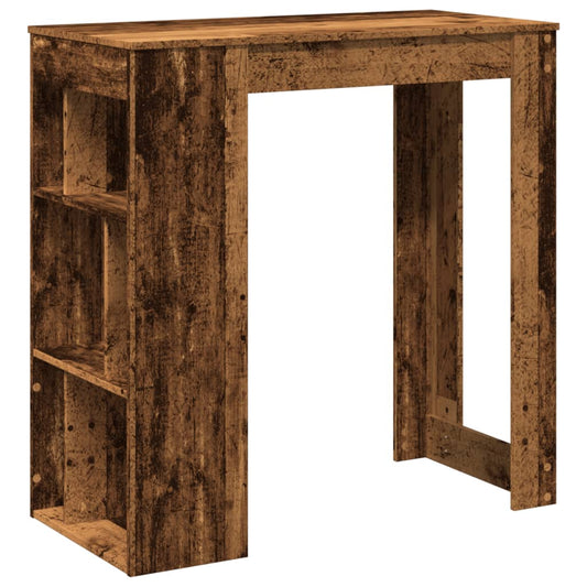 Bar Table with Racks Old Wood 102x50x103,5 cm Engineered Wood Bar Table with Racks Old Wood 102x50x103,5 cm Engineered Wood