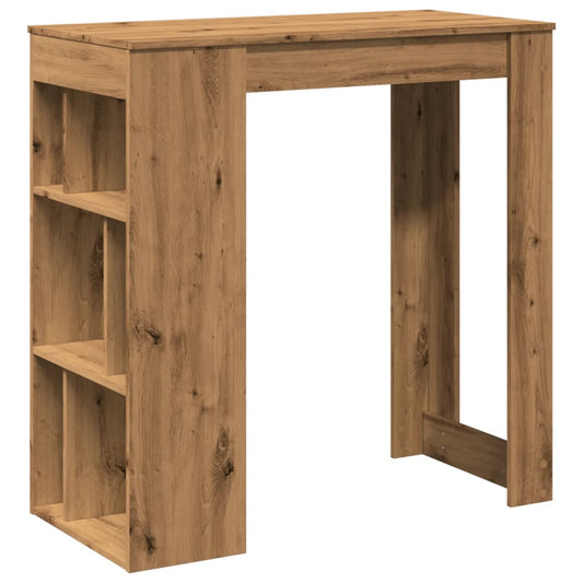 Bar Table with Racks Artisan Oak 102x50x103.5 cm Engineered Wood Bar Table with Racks Artisan Oak 102x50x103.5 cm Engineered Wood