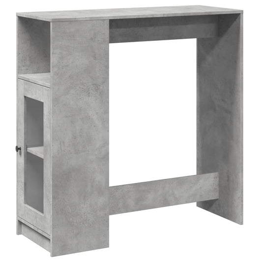 Bar Table with Racks Concrete Grey 101x40x103.5 cm Bar Table with Racks Concrete Grey 101x40x103.5 cm
