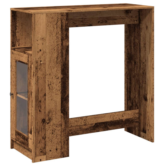 Bar Table with Racks Old Wood 101x40x103,5 cm Engineered Wood Bar Table with Racks Old Wood 101x40x103,5 cm Engineered Wood