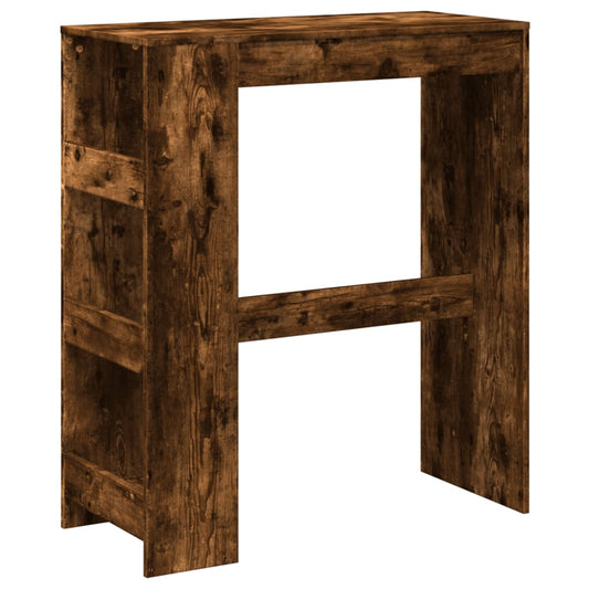 Bar Table with Racks Smoked Oak 90x40x103,5 cm Engineered Wood Bar Table with Racks Smoked Oak 90x40x103,5 cm Engineered Wood