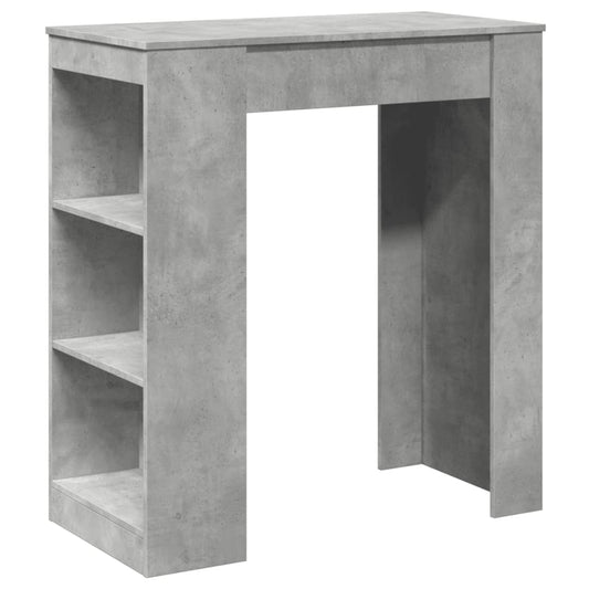 Bar Table with Racks Concrete Grey 95x47x103.5 cm Engineered Wood Bar Table with Racks Concrete Grey 95x47x103.5 cm Engineered Wood
