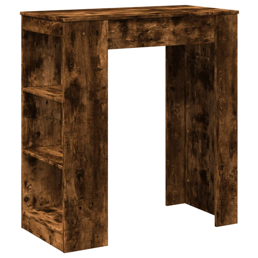 Bar Table with Racks Smoked Oak 95x47x103.5 cm Engineered Wood Bar Table with Racks Smoked Oak 95x47x103.5 cm Engineered Wood