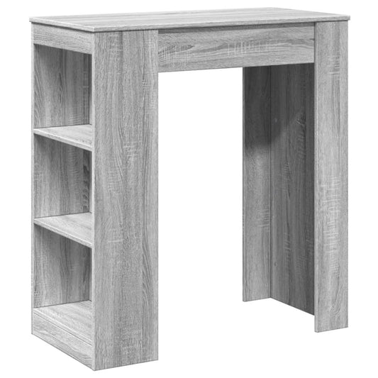 Bar Table with Racks Grey Sonoma 95x47x103.5 cm Engineered Wood Bar Table with Racks Grey Sonoma 95x47x103.5 cm Engineered Wood