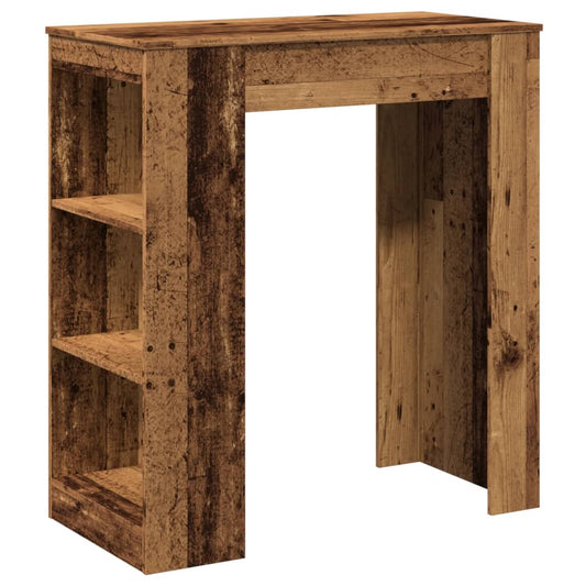 Bar Table with Racks Old Wood 95x47x103,5 cm Engineered Wood Bar Table with Racks Old Wood 95x47x103,5 cm Engineered Wood