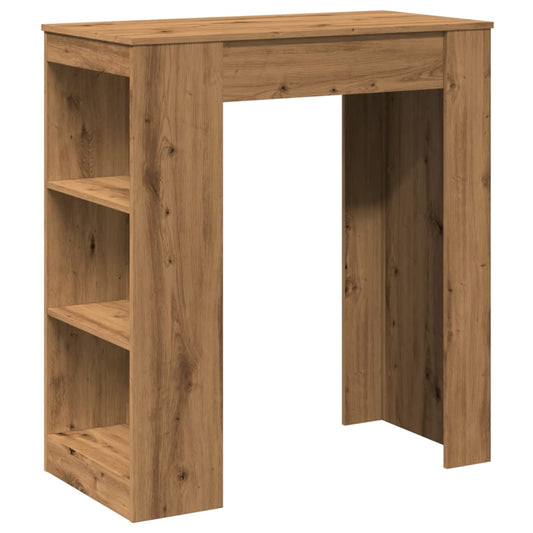 Bar Table with Racks Artisan Oak 95x47x103,5 cm Engineered Wood Bar Table with Racks Artisan Oak 95x47x103,5 cm Engineered Wood