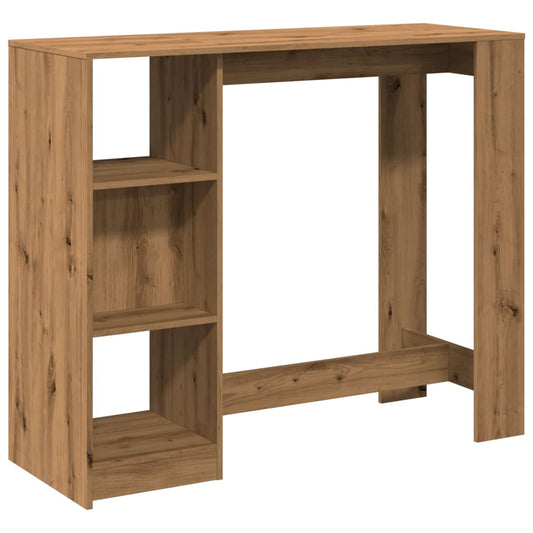 Bar Table with Shelf Artisan Oak 124x46x103.5cm Engineered Wood Bar Table with Shelf Artisan Oak 124x46x103.5cm Engineered Wood