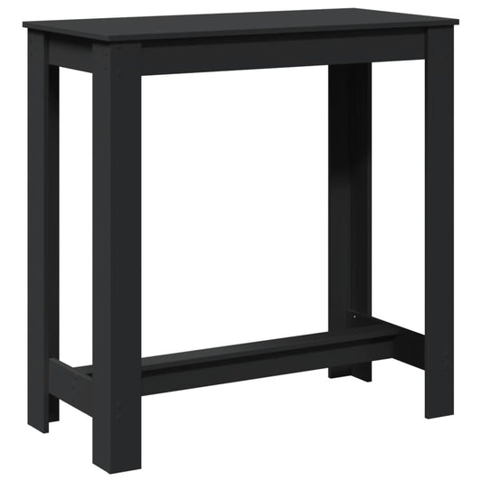 Bar Table Black 102x50x103,5 cm Engineered Wood Bar Table Black 102x50x103,5 cm Engineered Wood