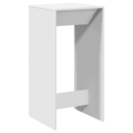 Bar Table White 51x50x103.5 cm Engineered Wood Bar Table White 51x50x103.5 cm Engineered Wood
