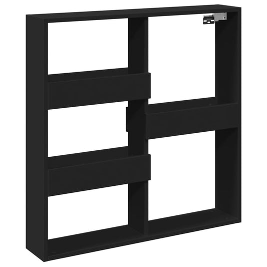 Wall Cabinet Black 80x15x80 cm Engineered Wood Wall Cabinet Black 80x15x80 cm Engineered Wood