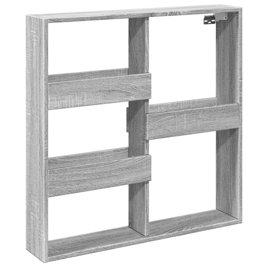 Wall Cabinet Grey Sonoma 80x15x80 cm Engineered Wood Wall Cabinet Grey Sonoma 80x15x80 cm Engineered Wood